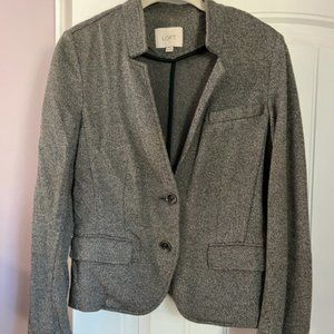 Loft Black and White Soft Blazer with 2 buttons EUC Medium